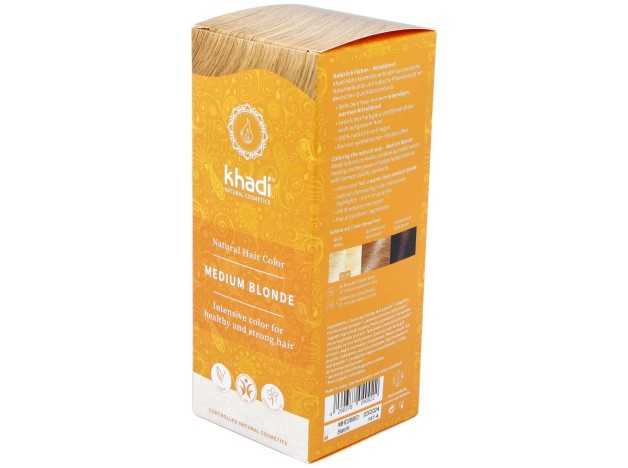 Khadi Tinte Herbal Natural Vegano Khadi Rubio...
