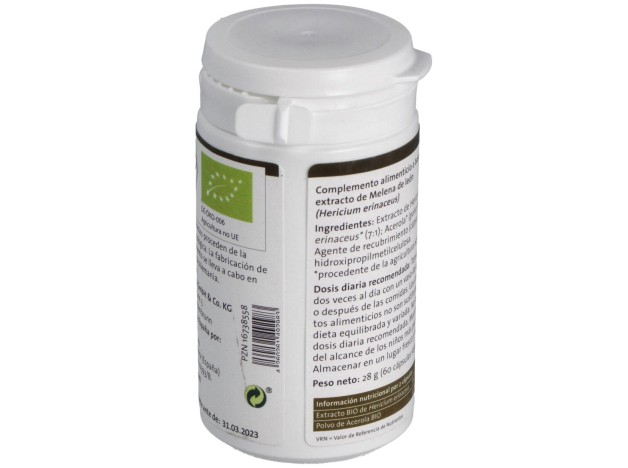 Pilze Wolhrab Melena De León Hericium Bio 60Caps