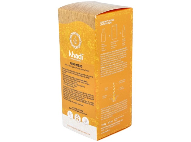 Khadi Tinte Herbal Natural Vegano Khadi Rubio...