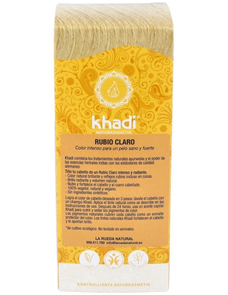 Khadi Tinte Rubio Claro 100% Vegetal 100G
