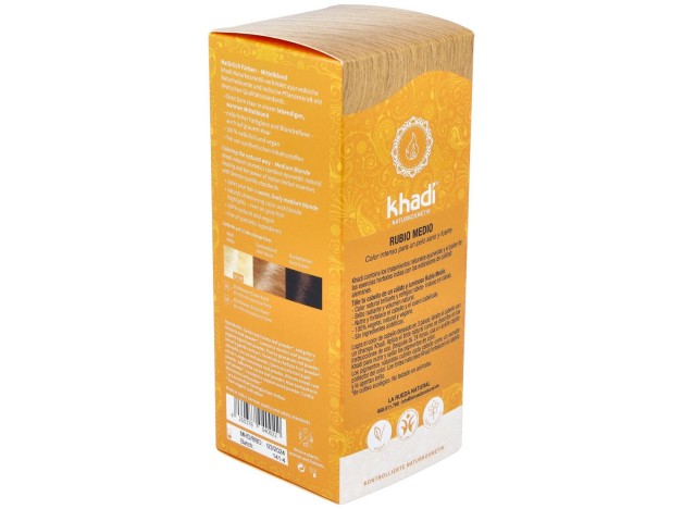 Khadi Tinte Herbal Natural Vegano Khadi Rubio...