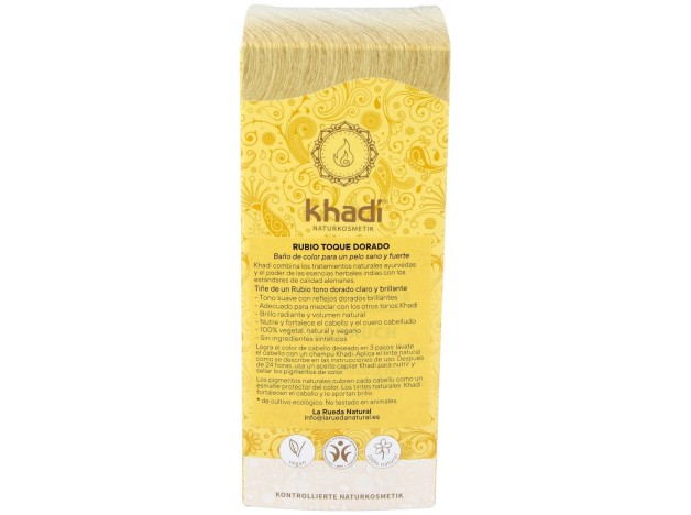 Khadi Hint Of Gold Tinte Rubio Dorado 100%...