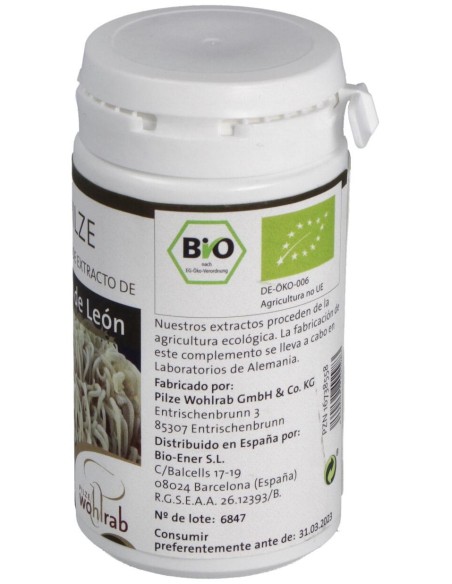 Pilze Wolhrab Melena De León Hericium Bio 60Caps