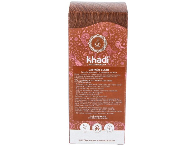 Khadi Tinte Castaño Claro 100% Vegetal 100G