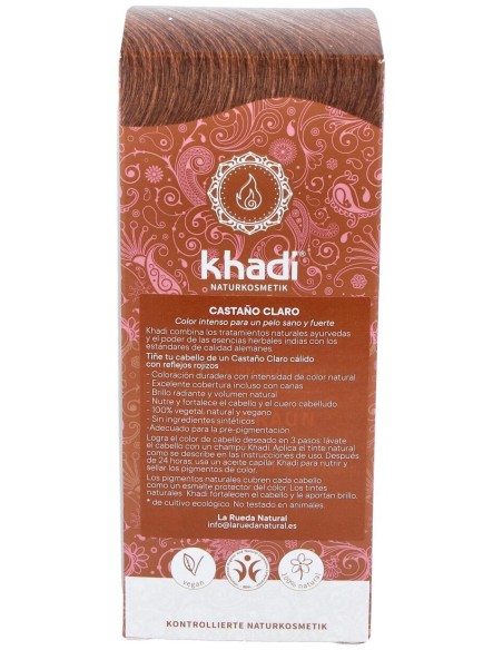 Khadi Tinte Castaño Claro 100% Vegetal 100G