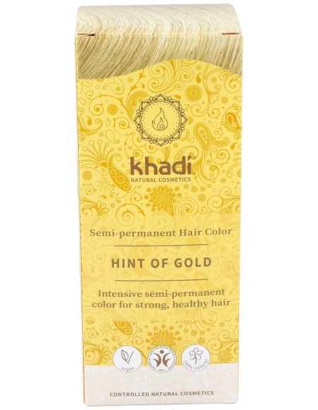 Khadi Hint Of Gold Tinte Rubio Dorado 100% Vegetal 100G