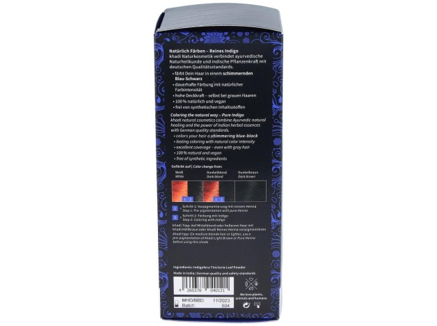 Khadi Tinte Indigo Natural Polvo 100G
