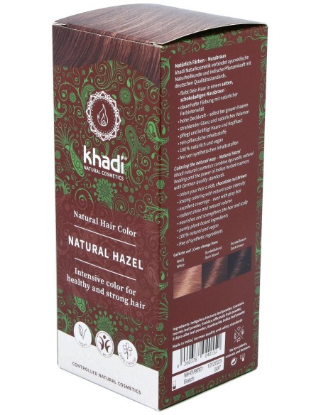 Khadi Tinte Castaño Avellana 100% Vegetal 100G