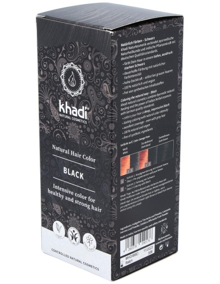 Khadi Tinte Negro Herbal 100% Vegetal 100G