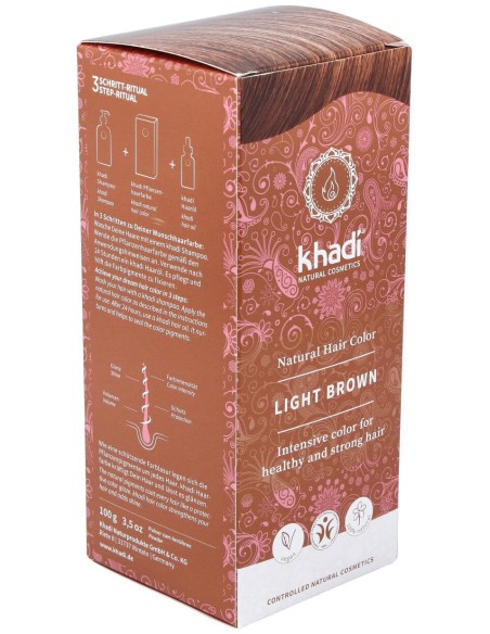 Khadi Tinte Castaño Claro 100% Vegetal 100G