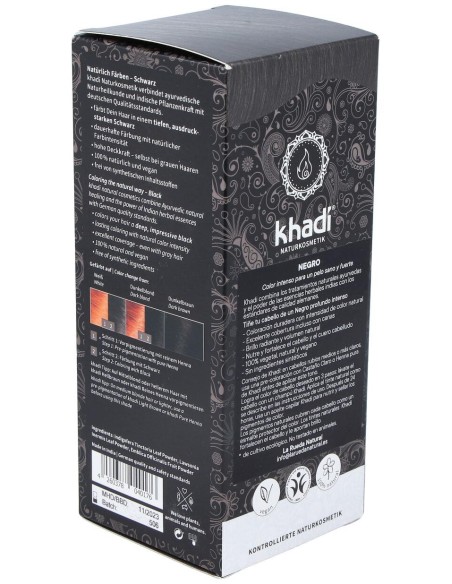 Khadi Tinte Negro Herbal 100% Vegetal 100G
