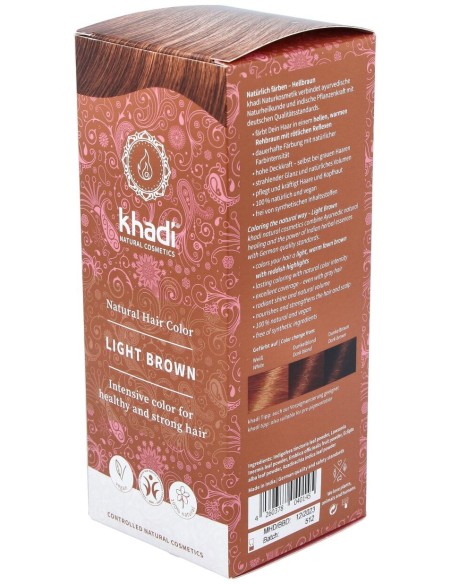 Khadi Tinte Castaño Claro 100% Vegetal 100G