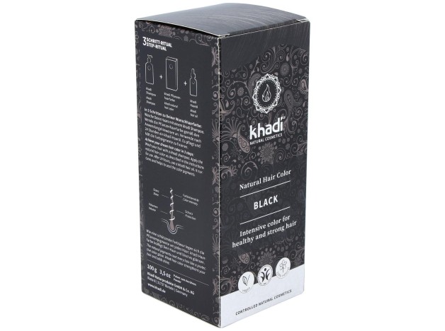 Khadi Tinte Negro Herbal 100% Vegetal 100G