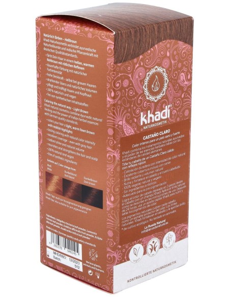 Khadi Tinte Castaño Claro 100% Vegetal 100G