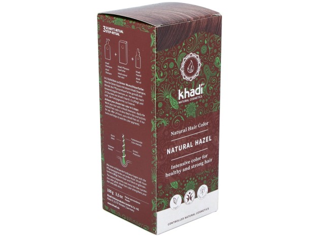 Khadi Tinte Castaño Avellana 100% Vegetal 100G