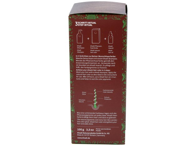Khadi Tinte Castaño Avellana 100% Vegetal 100G