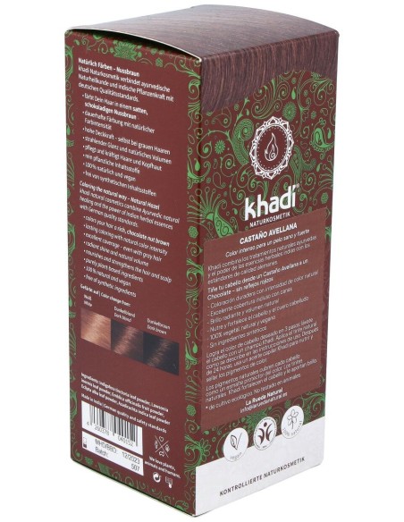 Khadi Tinte Castaño Avellana 100% Vegetal 100G