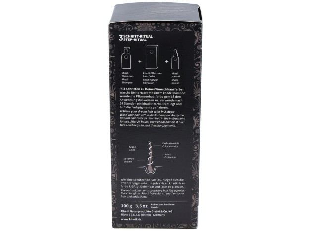 Khadi Tinte Negro Herbal 100% Vegetal 100G