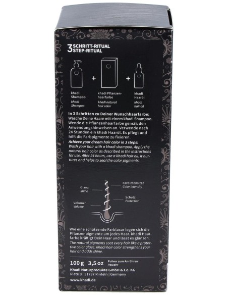 Khadi Tinte Negro Herbal 100% Vegetal 100G