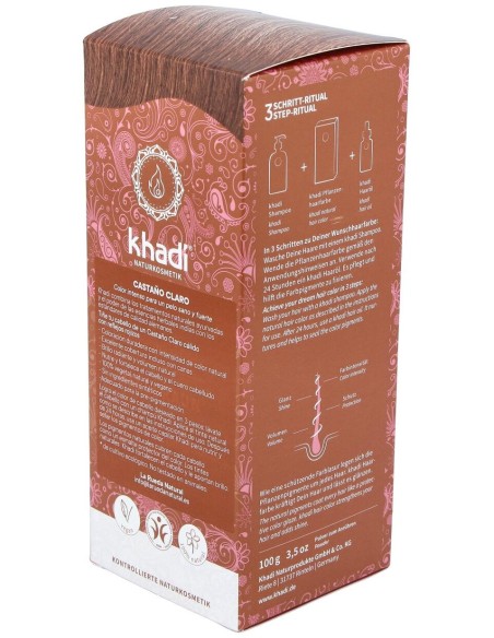 Khadi Tinte Castaño Claro 100% Vegetal 100G