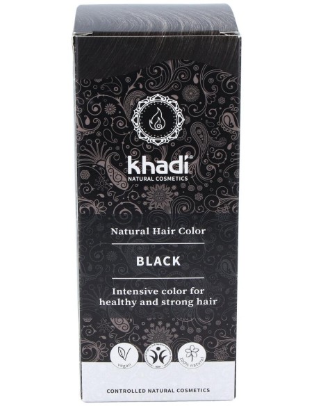 Khadi Tinte Negro Herbal 100% Vegetal 100G