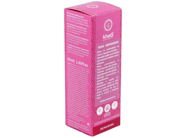 Aceite Capilar Rosa Reparador Cabello Dañado 50Ml.