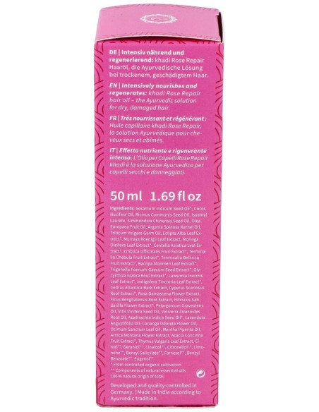 Aceite Capilar Rosa Reparador Cabello Dañado 50Ml.