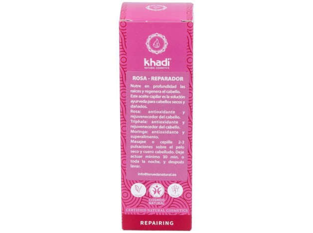 Aceite Capilar Rosa Reparador Cabello Dañado 50Ml.