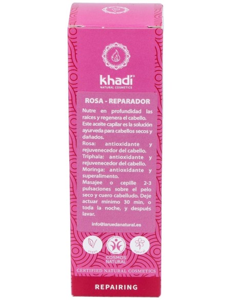Aceite Capilar Rosa Reparador Cabello Dañado 50Ml.