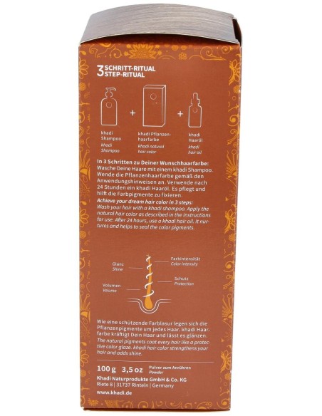 Khadi Tinte Castaño Dorado 100% Vegetal 100G
