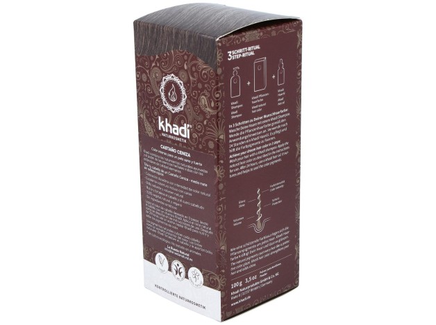 Khadi Tinte Castaño Ceniza 100% Vege 100G