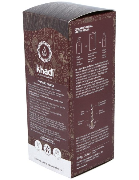 Khadi Tinte Castaño Ceniza 100% Vege 100G