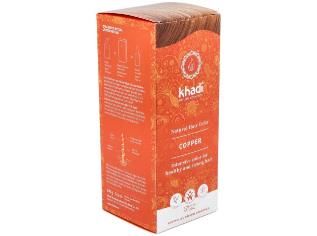 Khadi Herbal Color Cobre Brillante Rubio Y...