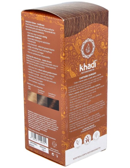 Khadi Tinte Castaño Dorado 100% Vegetal 100G
