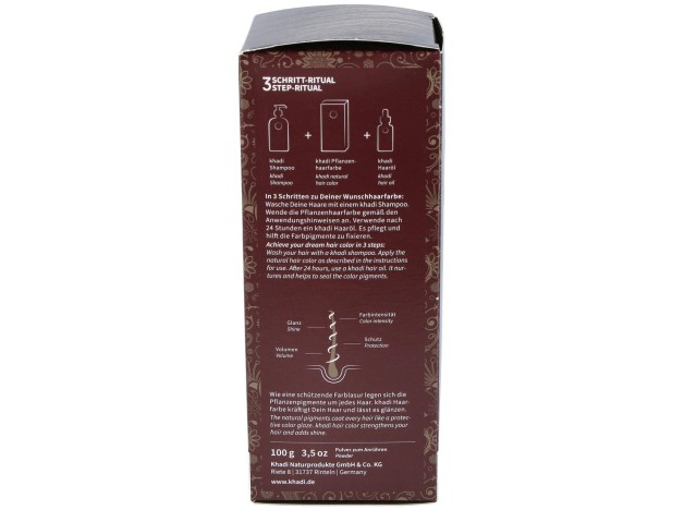 Khadi Tinte Castaño Ceniza 100% Vege 100G