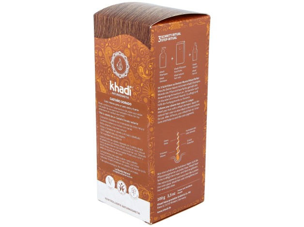 Khadi Tinte Castaño Dorado 100% Vegetal 100G