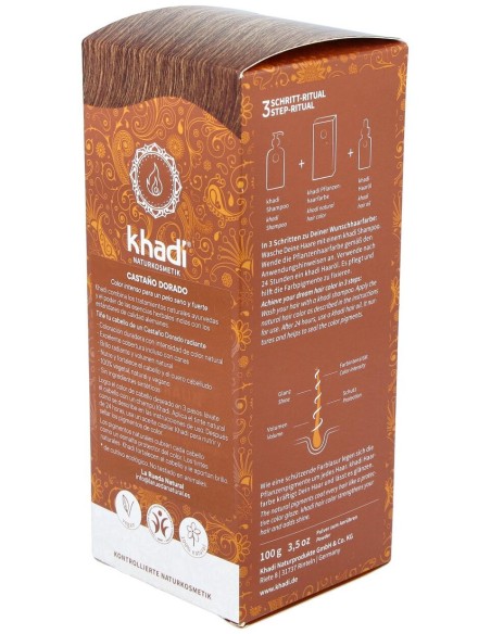 Khadi Tinte Castaño Dorado 100% Vegetal 100G