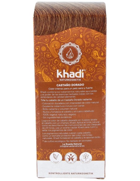 Khadi Tinte Castaño Dorado 100% Vegetal 100G