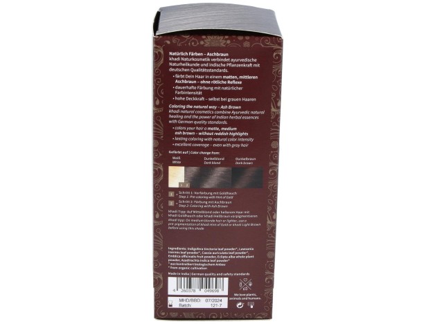 Khadi Tinte Castaño Ceniza 100% Vege 100G