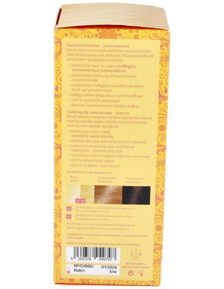 Tinte Herbal Color Amanecer-Miel (Sunrise) 100Gr.
