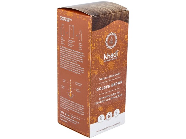 Khadi Tinte Castaño Dorado 100% Vegetal 100G