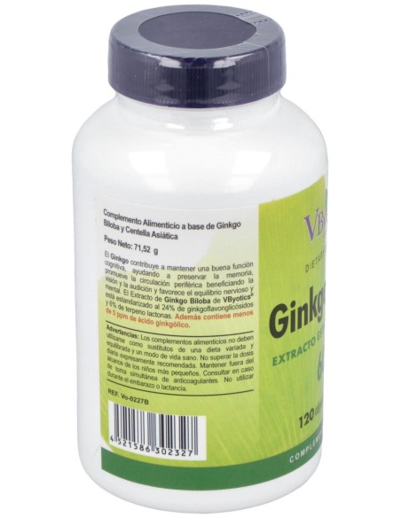 Vbyotics Ginkgo Biloba 60Mg 120Caps
