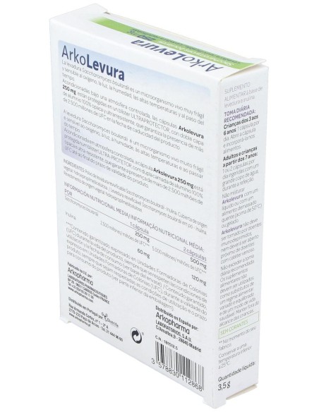 Arkopharma Arkolevura Saccharomyces Boulardii 250Mg 10Caps