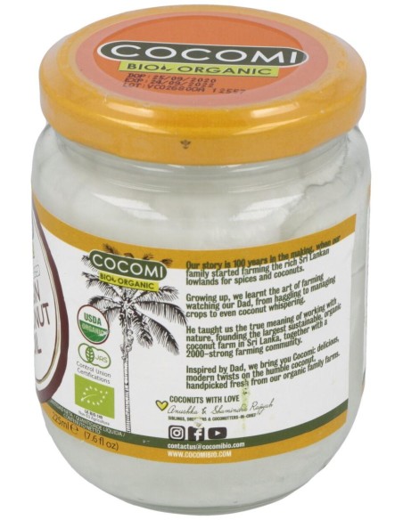 Aceite De Coco Virgen 225Ml Bio