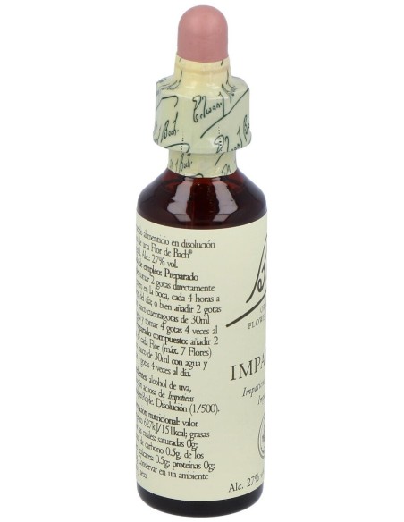 Flores Bach Impatiens Impaciencia 20Ml.