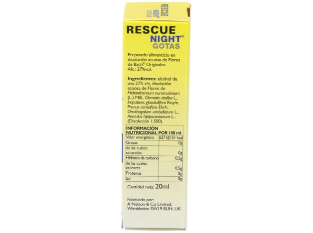 Rescue Night Gotas 20Ml. Flores Bach