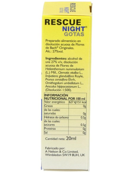 Rescue Night Gotas 20Ml. Flores Bach