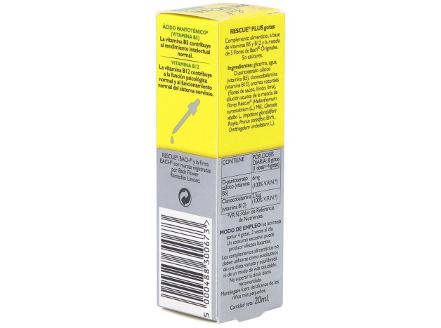 Rescue Plus Gotas Vitaminas 20Ml. Flores Bach