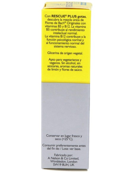 Rescue Plus Gotas Vitaminas 20Ml. Flores Bach