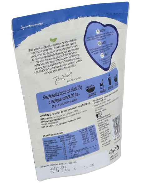 Linwood Semilla Lino Molido Bio 425G